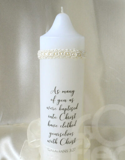 Baptism Candle<br>Ivory & Gold - Image 3