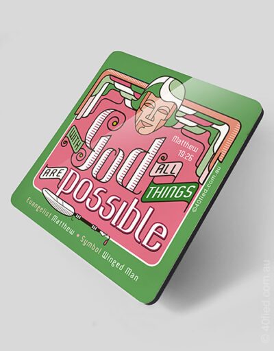 4 Evangelists<br>Coaster Set (4) - Image 5