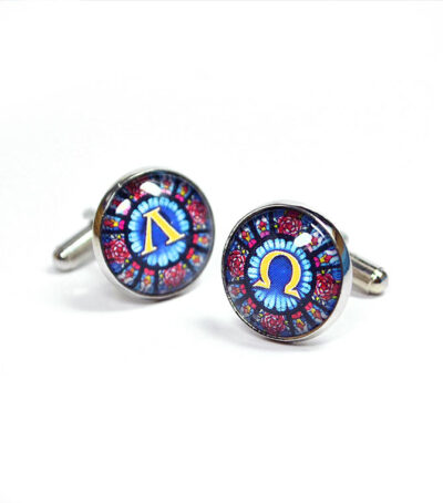 AΩ Stained Glass Cufflinks