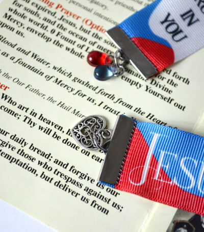 Divine Mercy Ribbon Bookmark with Charms - Image 4