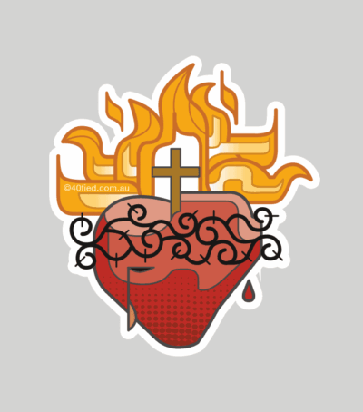 Sacred Heart of Jesus Vinyl Sticker
