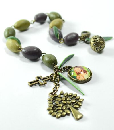 <span style="color: #b50500;">The Sorrowful</span><br>Agony in the Garden<br>One Decade Rosary Bracelet