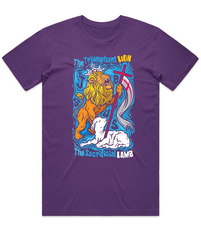The Lion & The Lamb<br>Catholic Tee - Image 2