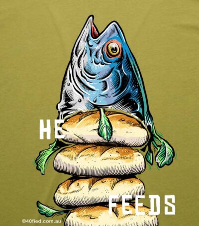 He Feeds<br>Catholic Tee