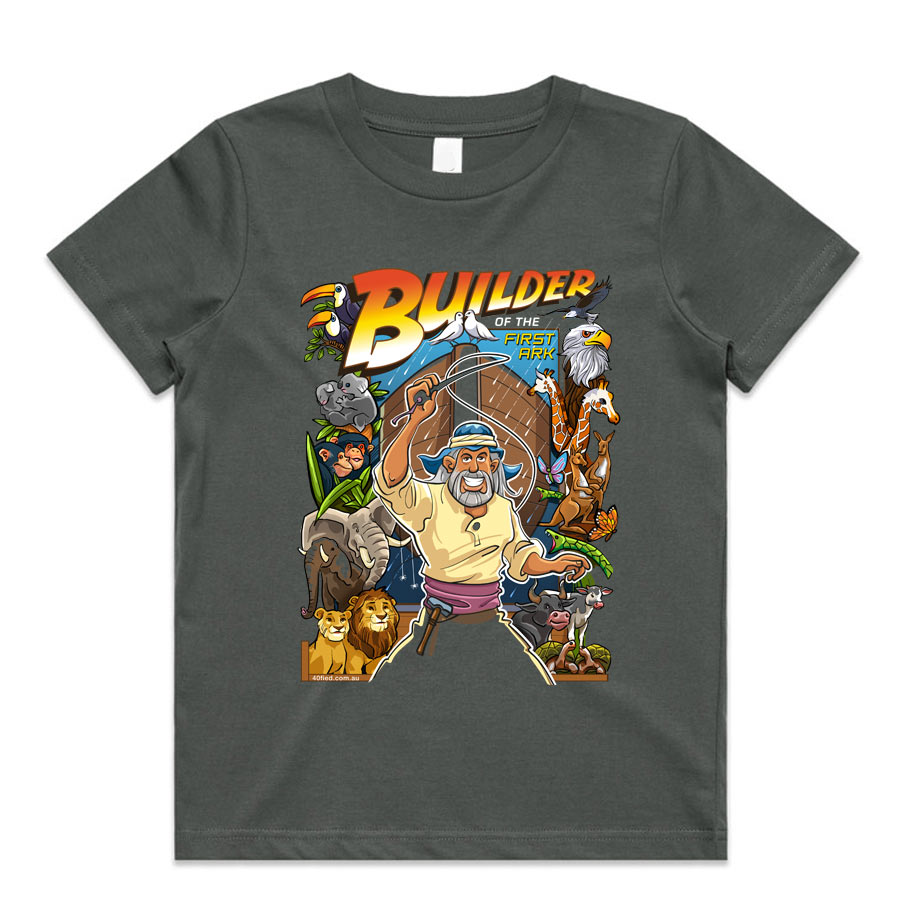 Builder of the First Ark<br>Catholic Kids Tee - Image 2
